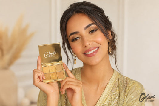 Femme marocaine au maquillage festif élégant pour l'Aïd — Glam of Sweden Maroc