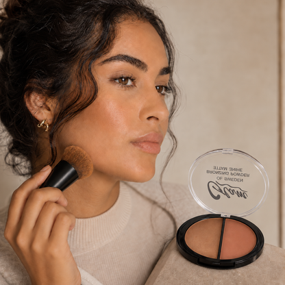 Glam of Sweden Bronzer Poudre H01487 — modele — duo Shine et Matte, visuel illustratif