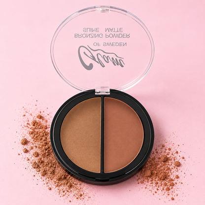 Glam of Sweden Bronzer Poudre H01487 — packshot — duo Shine et Matte, visuel illustratif