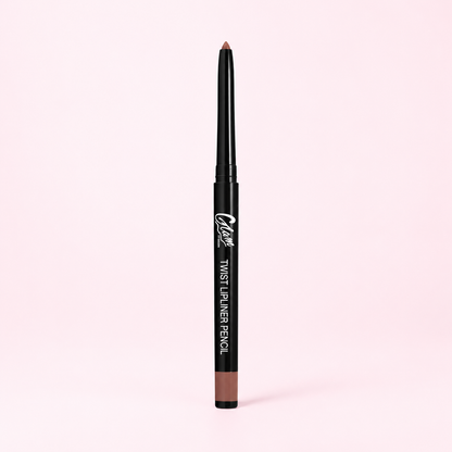 Crayon à Lèvres Twist — Nude foncé sur fond rose clair