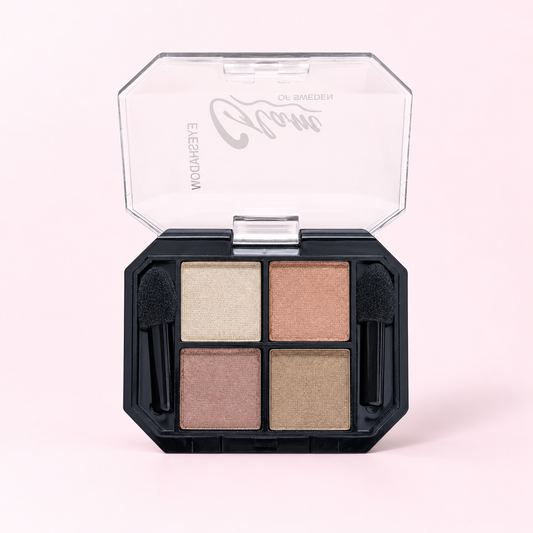 Eyeshadow Métallique — Nude doré sur fond rose clair