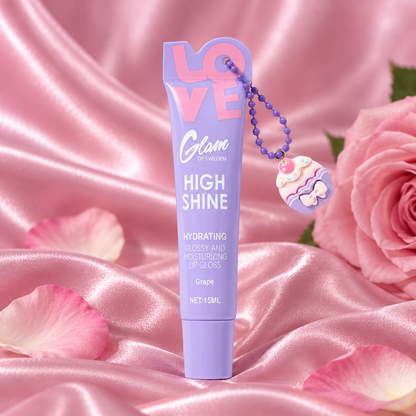 Lipgloss Love Grape — tube 15 ml et charm