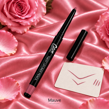 Crayon à Lèvres Twist — Mauve — tracé fin sur carton mat