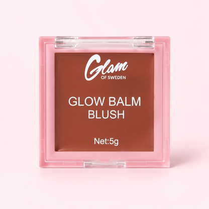 Glow Balm Blush — Blush crémeux — Iced Tea sur fond rose clair