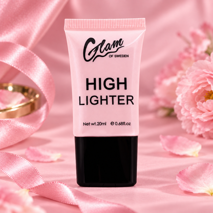Highlighter Crème Pink/Rose 80007 — tube sur fond rose, visuel illustratif