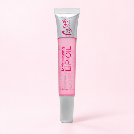 Lip Oil — Pink sur fond rose clair