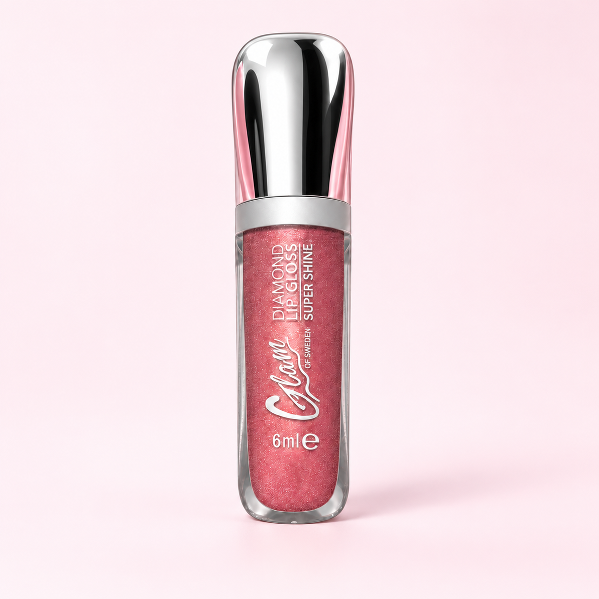 Lipgloss Diamond Shine — Pink Diamond sur fond rose clair