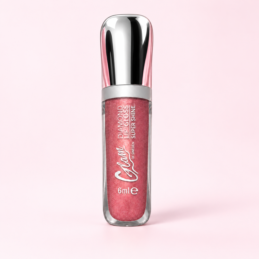 Lipgloss Diamond Shine — Pink Diamond sur fond rose clair