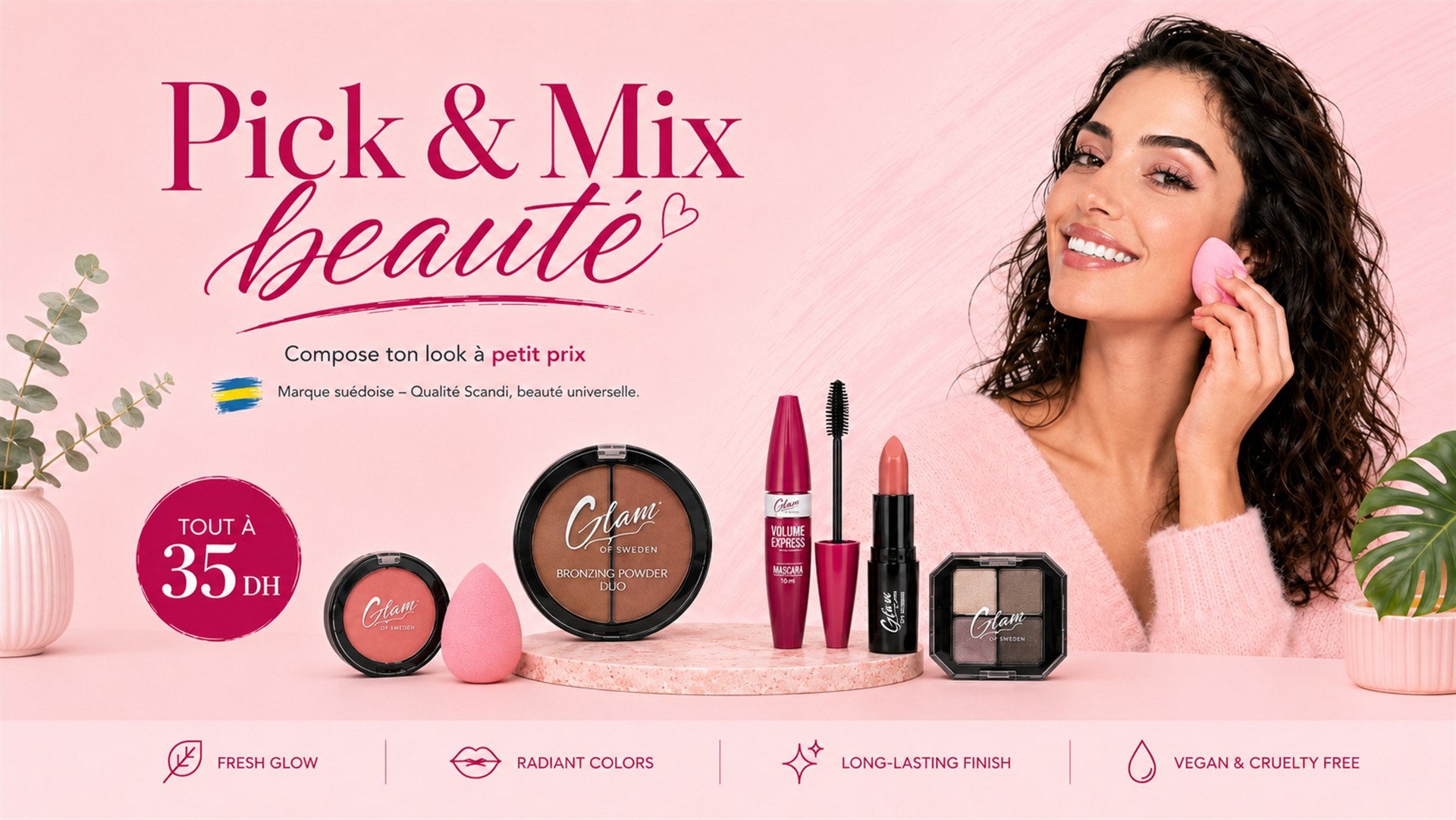 Glam of Sweden — Pick & Mix beauté, tout à 35 DH